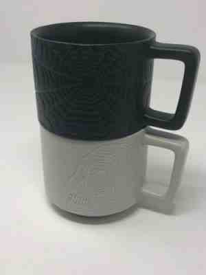 Rare Starbucks 2019 Halloween Ceramic Mug Set of 2 Spiderweb Black Skull White - Sold on eBay Oct, 17th 2019 for $22.99
