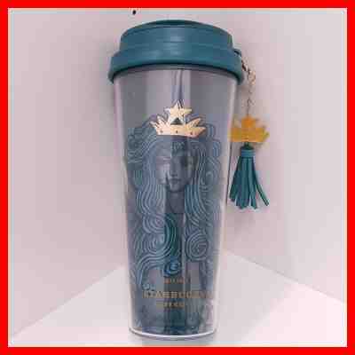 Starbucks Anniversary Siren Tail Mermaid Crown Charm Tumbler 473ml 16oz - Sold on eBay Oct, 17th 2019 for $49.90