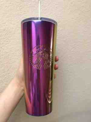 2019 STARBUCKS VENTI COLD CUP IRIDESCENT PINK PURPLE STAINLESS STEEL 24 fl FAST - Sold on eBay Oct, 17th 2019 for $39.99