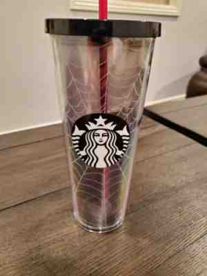 Starbucks Spiderweb Glitter Tumbler Cup Limited Edition Halloween Fall 2019 - Sold on eBay Oct, 16th 2019 for $31.00