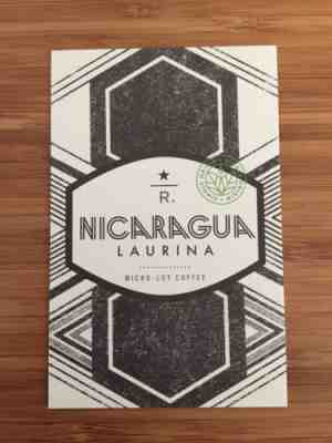 Starbucks Reserve Taster Card - 2015 Nicaragua Laurina Microlot RARE - Sold on eBay Oct, 16th 2019 for $39.95