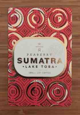 Starbucks Reserve Taster Card - 2014 Peaberry Sumatra Lake Toba RARE