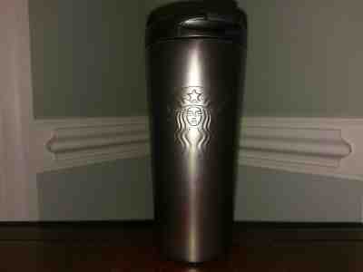 Starbucks Coffee Embossed Stainless Steel Tumbler Chrome Black Matte Metal 12 oz - Sold on eBay Oct, 16th 2019 for $49.99
