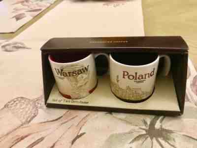 Set of 2 STARBUCKS Warsaw and Poland Icon Demitasse Coffee Mugs 3 oz / 89 ml - Sold on eBay Oct, 16th 2019 for $19.99