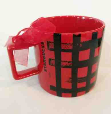 Starbucks Christmas Coffee Mug Cup 2016 Black and Red Checked Plaid  - Sold on eBay Oct, 16th 2019 for $19.88