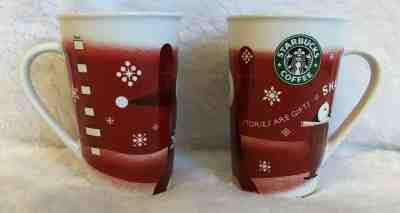 (Lot of 2) STARBUCKS 2010 14 OZ NEW BONE CHINA CHRISTMAS CAROLER TALL MUGS   - Sold on eBay Oct, 16th 2019 for $20.00