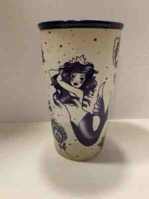 Starbucks 2016 Mermaid Siren Tattoo Sailor Ceramic Travel Mug Tumbler 12 oz - Sold on eBay Oct, 16th 2019 for $59.99