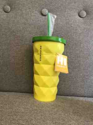 Starbucks 2016 Hawaii Pineapple Tumbler Grande Metal 16 oz. - Brand New!    - Sold on eBay Oct, 16th 2019 for $41.99