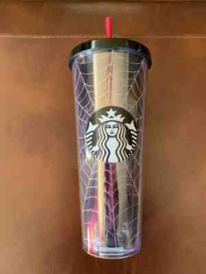 Starbucks Halloween Spiderweb Glitter Tumbler Cup Limited Edition 2019 24oz - Sold on eBay Oct, 16th 2019 for $41.00