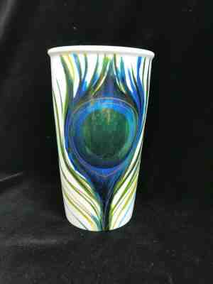 2015 Starbucks Peacock Feather Travel Tumbler Mug w/ Lid Dot Collection 12oz - Sold on eBay Oct, 16th 2019 for $25.00