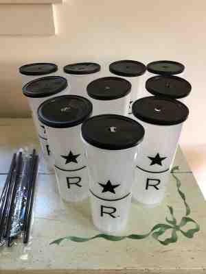 Starbucks RESERVE Cups VENTI Size Frosted Tumbler Travel Plastic (10) free ship! - Sold on eBay Oct, 16th 2019 for $15.00