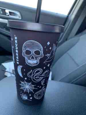 New Limited Edition Starbucks 2019 Halloween Purple/Black 16 Oz Tumbler Cup  - Sold on eBay Oct, 16th 2019 for $45.00