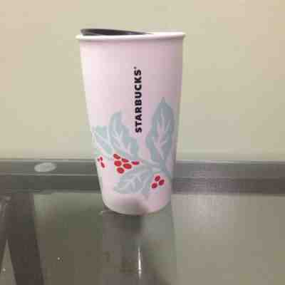 Starbucks Mistletoe Ceramic Double Wall Travel Coffee Mug - Sold on eBay Oct, 16th 2019 for $15.00