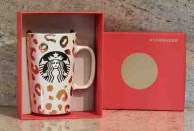 New 2015 16oz Gold Cheetah Print Starbucks Mug Coffee Cup Black Siren w/ Box - Sold on eBay Oct, 16th 2019 for $74.95
