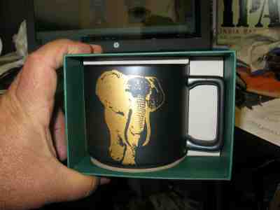 Starbucks  Kenya Golden Elephant mug Ceramic 14 Oz. 2016.new - Sold on eBay Oct, 16th 2019 for $19.90