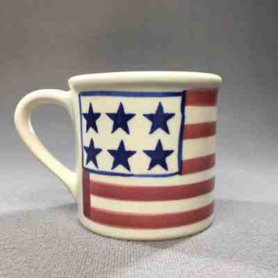 Hartstone Starbucks Barista 4th of July Mug 14 Oz  3 3/4" H - Sold on eBay Oct, 16th 2019 for $18.00