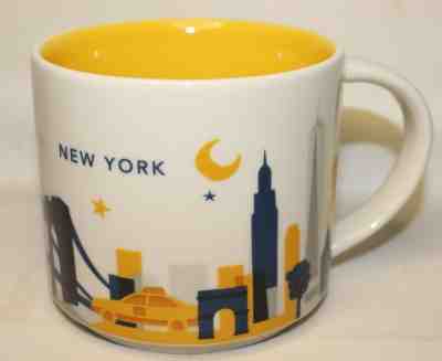 414ml Starbucks City YAH New York You Are Here Collection Coffee Mug Cup No Box - Sold on eBay Oct, 16th 2019 for $19.99