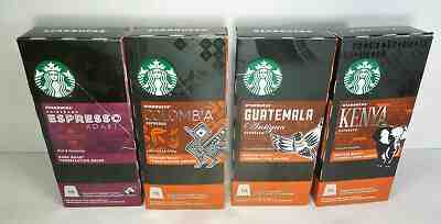 STARBUCKS CAPSULES FOR NESPRESSO 40 COUNT  ESPRESSO COLOMBIA GUATEMALA KENYA   - Sold on eBay Oct, 16th 2019 for $39.85