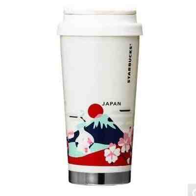 Starbucks Coffee Japan limited Mt Fuji and Sakura "You are here" white Tumbler - Sold on eBay Oct, 16th 2019 for $69.26