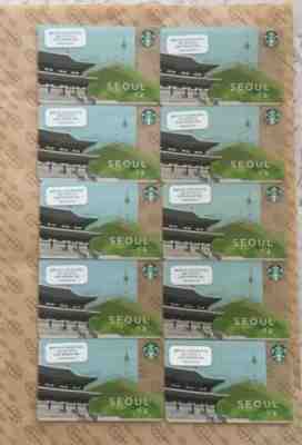 Starbucks Coffee 2019 Korea Seoul City Card x10 Korean  Seoul Tower Collection - Sold on eBay Oct, 15th 2019 for $26.95