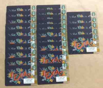 Lot of 25 Starbucks Gift Cards TEXAS NEW 2017 Unused - Sold on eBay Oct, 15th 2019 for $17.95