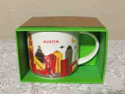 NIB With SKU STARBUCKS  AUSTIN,  USA You Are Here (YAH) 14 Oz Mug. Rare - Sold on eBay Oct, 15th 2019 for $29.95