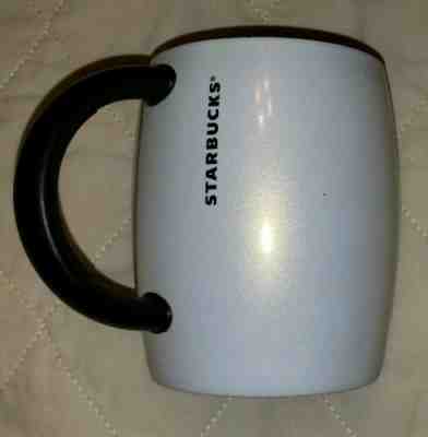 Starbucks Stainless Steel Pearl White Barrel Mug Cup 14 oz - Sold on eBay Oct, 15th 2019 for $18.49