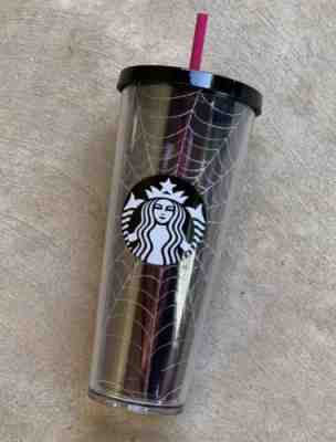 NEW Starbucks Spiderweb Glitter Tumbler Cup Limited Edition Halloween Fall 2019 - Sold on eBay Oct, 15th 2019 for $35.00