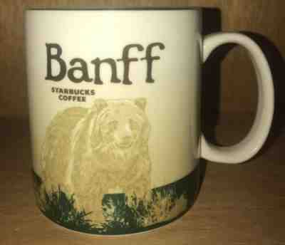 Starbucks Banff Alberta Canada 2011 Iconic Grizzly Bear 16 oz Coffee Mug 473 ml - Sold on eBay Oct, 15th 2019 for $51.00
