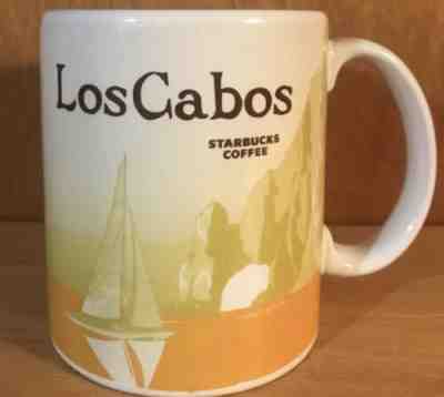 Starbucks Los Cabos Mexico Icon 2010 Yellow Sailboat 16oz coffee mug RARE - Sold on eBay Oct, 15th 2019 for $293.00