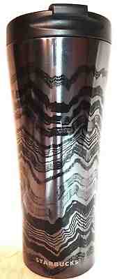 Starbucks Stainless Steel Black Line Waves Tumbler, 16 fl oz - Sold on eBay Oct, 15th 2019 for $32.95