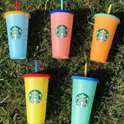ALL for $55 - Starbucks Reusable COLOR CHANGING Cold Cup Collection Pack Of 5  - Sold on eBay Oct, 15th 2019 for $55.00