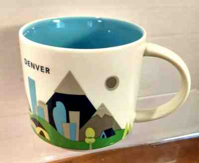 Starbucks Coffee 14oz YAH Mug 2015 DENVER Colorado You Are Here Cup New no box - Sold on eBay Oct, 15th 2019 for $15.99