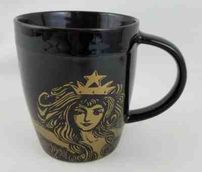 Starbucks Anniversary Cup 12 Oz Siren Mermaid Tail Gold Brown Black 2012 - Sold on eBay Oct, 15th 2019 for $17.95