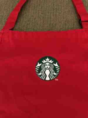 Starbucks Coffee Barista Red Apron Holiday Seasonal Authentic Gently Used - Sold on eBay Oct, 15th 2019 for $21.50