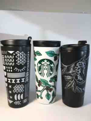 Starbucks Tumbler Stainless Steel 16 oz Mermaid Siren Log Coffee Tea Cup Set 3 - Sold on eBay Oct, 15th 2019 for $35.00