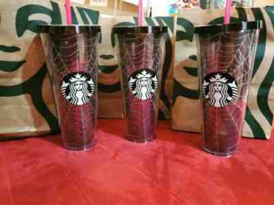 Starbucks Fall Halloween 2019 Silver Glitter Spider Web Tumbler Limited Edition! - Sold on eBay Oct, 15th 2019 for $25.00
