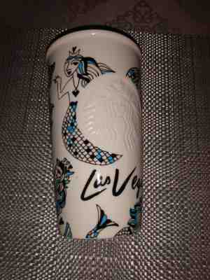 STARBUCKS LAS VEGAS 2015 CERAMIC TUMBLER SIREN MERMAID 12oz - Sold on eBay Oct, 15th 2019 for $37.95
