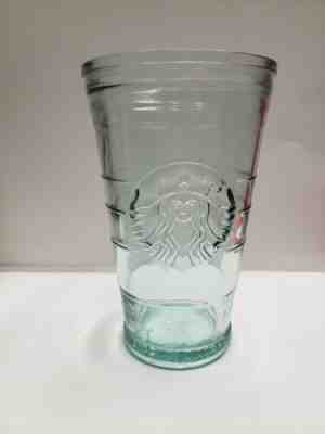 Starbucks Recycled Green Glass Tumbler 16 Oz. Made In Spain Cold Beverage No Lid - Sold on eBay Oct, 15th 2019 for $18.00