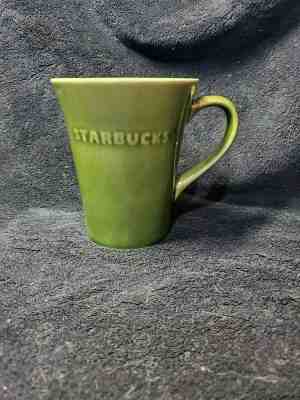 Starbucks Large Tall Solid Green Coffee Cup Mug 21oz Embossed Logo 2011 - Sold on eBay Oct, 15th 2019 for $19.95