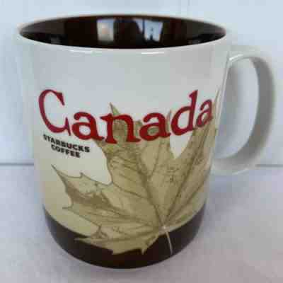 STARBUCKS Canada Mug 2009 Collectors Series 16oz Maple Leaf Ceramic Global Icons - Sold on eBay Oct, 15th 2019 for $39.95