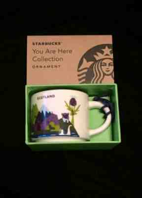 Starbucks Scotland YAH Ornament 2oz Mug Highland Golf Bagpipe Whisky Demi Nessie - Sold on eBay Oct, 15th 2019 for $49.99