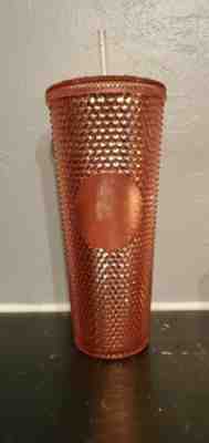 Starbucks Pink Tumbler 2019 Rose Gold Radiant Iridescent Jeweled 24oz Cold Cup - Sold on eBay Oct, 15th 2019 for $40.00