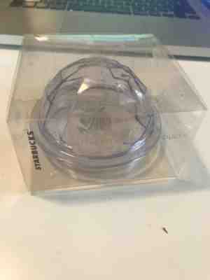 NWT Starbucks Faceted Domed Lid Clear - Sold on eBay Oct, 15th 2019 for $15.50