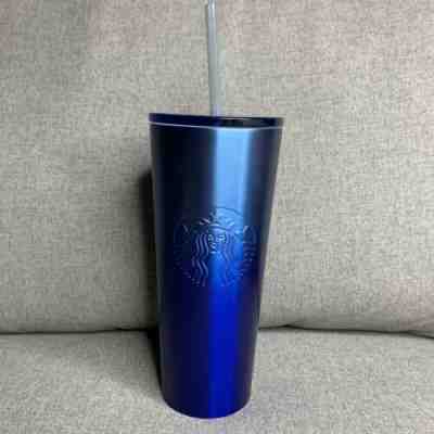 NEW Starbucks Tumbler Stainless Steel Metal Cold-Cup 16oz Ombre Traveler Straw - Sold on eBay Oct, 15th 2019 for $28.99