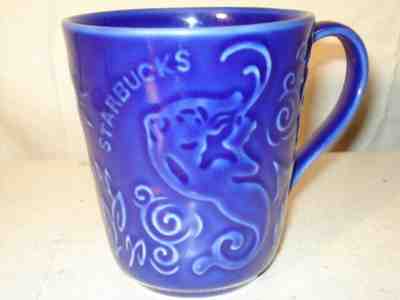 STARBUCKS COBALT BLUE MERMAID SIREN SWIRLS MUG - Sold on eBay Oct, 15th 2019 for $19.99