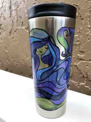 Starbucks 2016 Psychedelic Siren Since 71 Stainless Steel Tumbler Traveler Mug - Sold on eBay Oct, 15th 2019 for $34.00