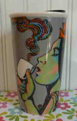 STARBUCKS MILTON GLASER 25TH ANNIVERSARY SIREN MERMAID CERAMIC TUMBLER MINT!  - Sold on eBay Oct, 15th 2019 for $29.99