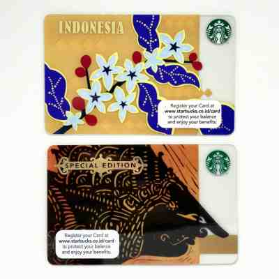 Starbucks Cards Indonesia Batik Coffee + Wayang Card Set Lot of 2 - Sold on eBay Oct, 15th 2019 for $19.99