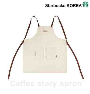 Starbucks KOREA 2018 Coffee story apron Water repellent coating linen and cotton - Sold on eBay Oct, 14th 2019 for $39.33